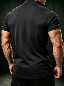 GymBeat Men's Spider Pattern Casual Daily Wear Sports T-Shirt - Multicolor - View 2