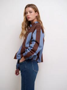 Nöista Denim Jacket With Print In Red And Pink Colors - Multicolor - View 1