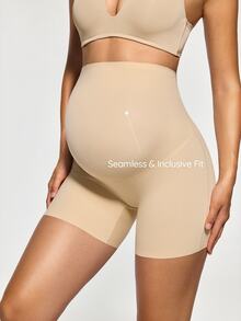 SHAPORA 1pc Simple Comfortable Maternity Panties - Khaki - View 5