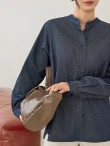 Dazy-Less Áo khoác denim nữ - Rửa trung bình - Xem 4