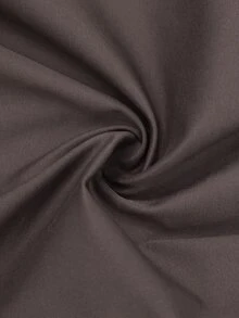 EMERY ROSE Women Solid Color Casual Versatile Daily Wear Long Pants Business Office Work Dark Brown Autumn Women Fall/Winter Pants - Brown - View 5