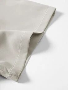 Manfinity Homme Herrskjorta med kort ärm, casual mode, kattmönster och patchwork - Multifärgad - Visa 3