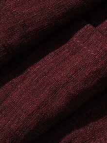 DAZY Solid Color Loose Pullover Long Sleeve Shirt & Straight Leg Pants Casual Vacation Daily Spring Autumn Maternity 2pcs Set - Burgundy - View 6