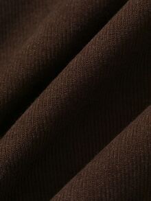DAZY Autumn/Winter Brown Suede Belt Decor Bodycon Mid-Length Elegant Commute Office Date Women's Skirt - Brown - View 7