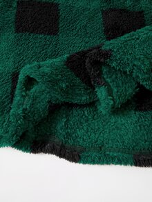 Rusticease Plus Size Women's Plaid Long Sleeve Fleece Hooded Sweatshirt Christmas - Multicolor - View 11