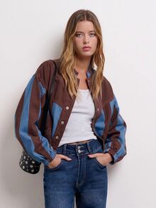 Nöista Denim Jacket With Print In Red And Pink Colors - Multicolor - View 4