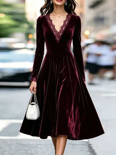 LUMIGAL Fall Clothes FOR WomenWomen Long Dresses