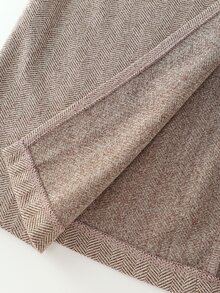 Balvessa Women's Round Neck Wool Blend Long Sleeve Dress - Grey - View 7