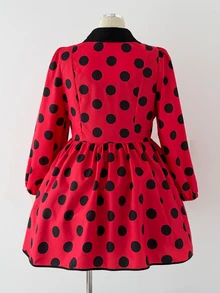 Sunspun Plus Size Women Polka Dot Casual Daily Long Sleeve Jacket - Multicolor - View 2