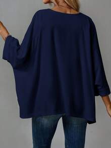 SHEIN LUNE 2PCS Women Solid Round Neck T-Shirts - Multicolor - View 6