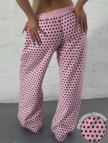 Dekonique Dekonique Casual Women's Polka Dot Everyday Sweatpants - Multicolor - View 1