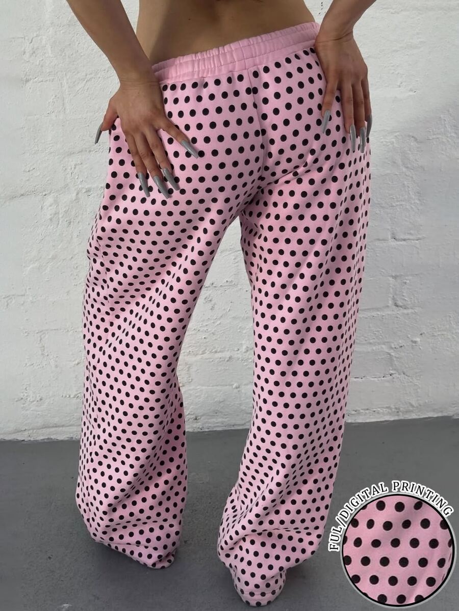 Dekonique Dekonique Casual Women's Polka Dot Everyday Sweatpants - Multicolor - View 1