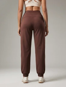 OutZeal Celana Jogger Wanita untuk Olahraga dan Gym Outdoor dengan Perlindungan UV, Sentuhan Dingin, Warna Polos, Bawahan Outdoor - Coffee Brown - View 8