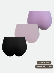 SHAPORA [Random Color] Women's Best-Selling Minimalist Solid Color Fashionable Comfortable High Cost-Performance High Quality Portable Triangle Panties - Multicolor - View 4
