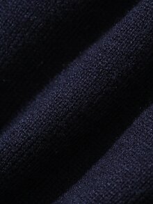 DAZY Infant Girl Round Neck Cartoon Long Sleeve Color Block Autumn Winter Sweater - Navy Blue - View 7