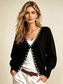 SHEIN Cárdigans de Mujer - Negro - Ver 7