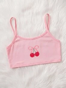 SHEIN Young Girl Cute Cartoon Print Camisole Underwear 3pcs Set - Multicolor - View 3