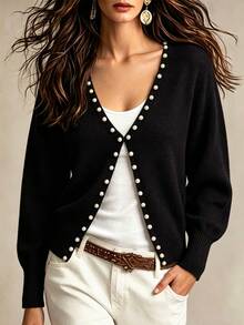 SHEIN Cárdigans de Mujer - Negro - Ver 5
