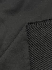 Resyla Plus Size Women's Solid Color Drop Shoulder Long Sleeve Single-Breasted Casual Jacket - Black - View 4