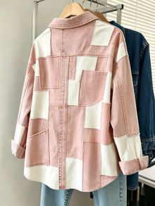 Resyla Women's Summer Vintage Patchwork Pattern Print Shirt - Multicolor - View 2