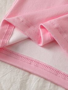 Tween Girl Autumn/Winter Christmas Pajamas 2pcs Snug Fit Long Sleeve Pants Top Print Allover Pink - Baby Pink - View 6