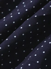 Dazy Kids Teen Girl Polka Dot Pattern Loose Pajama Pants - Navy Blue - View 9