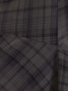 MUSEYN Grey Check Asymmetric Midi Skirt Versatile Everyday Casual Fall - Multicolor - View 6