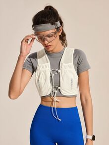 Exploreva Exploreva 女士戶外馬甲外套 - 杏色 - 查看 7