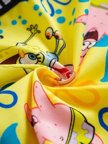 SpongeBob SquarePants | SHEIN Men's Cartoon Print Comfortable Cute Boxer Shorts - Multicolor - View 7