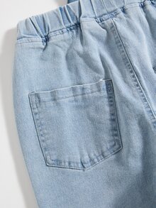 SHEIN 3PCS Tween Girls Jeans - Multicolor - View 7