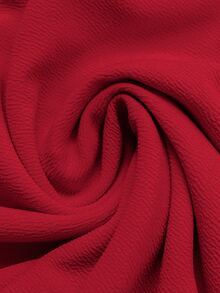 Balvessa Setelan 2 Potong Atasan Lengan Panjang dan Rok Kancing Pita Tenun Elegan untuk Wanita - Merah - View 5