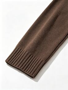 SHEIN Women Casual Renaissance Cardigans Everyday Travel Coffee Brown Autumn - Coffee Brown - View 6