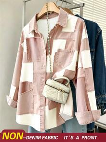 Resyla Women's Summer Vintage Patchwork Pattern Print Shirt - Multicolor - View 1