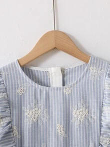 SHEIN Tween Girl Tween Girls Dresses Spring And Summer Korean Edition Fashion Short Sleeved Forest Style Western Style Top Paired Simple To Maintain Comfort - Multicolor - View 6
