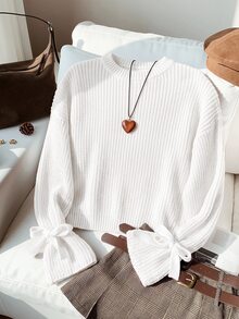SHEIN Tween Girl Tween Girl White Autumn Casual School - White - View 11