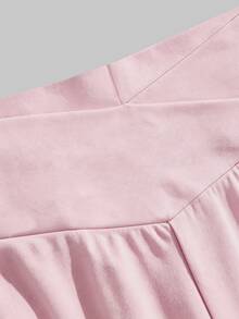SHEIN Girlism 青少年女孩秋季新款 3件組多色針織純色休閒百搭打底褲 交叉腰喇叭褲 - 彩色 - 查看 5