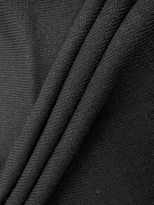 SHEIN LUNE Áo cardigan nữ size lớn phối màu, phong cách thường ngày, đa năng, mặc hàng ngày - Đen và trắng - Xem 5