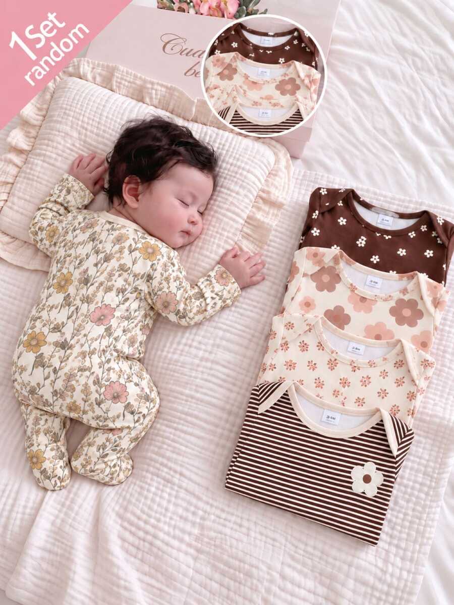 柔軟舒適嬰兒用品(5款隨機選1件);可選顏色(杏色、粉色、卡其色)。秋季 - 白色 - 查看 1