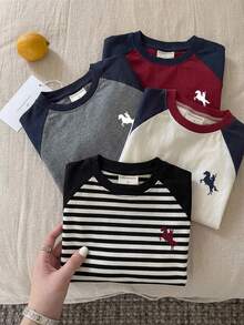 SHEIN 4PCS Young Boys T-Shirts - Multicolor - View 1
