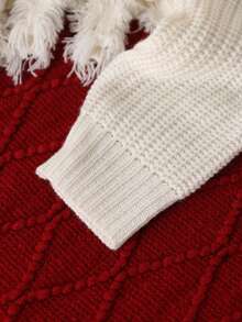 SHEIN Sweater Pullover Model Baru Serbaguna dengan Pita Lucu untuk Anak Perempuan - MultiWarna - View 4