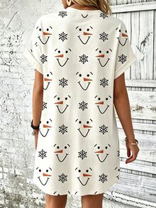 Selamara Plus Size Women's All-Over Print Casual Daily Summer Travel Dress - Multicolor - View 2