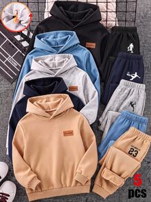 SHEIN 4件組青少年男孩運動長褲 - 彩色 - 查看 3