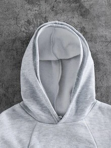 SHEIN 兒童青少年男孩休閒運動風十字圖案柔軟灰色運動衫，Y2K上衣，適合秋季、學校、家庭聚會、度假、派對，秋季穿搭，冬季穿搭 - 灰色 - 查看 4