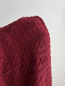 Elamini Minimalist Sexy Sweet & Spicy Girl Style Elegant Slim Fit Flattering High-End Red Lace T-Shirt For Women Spring Autumn - Burgundy - View 6