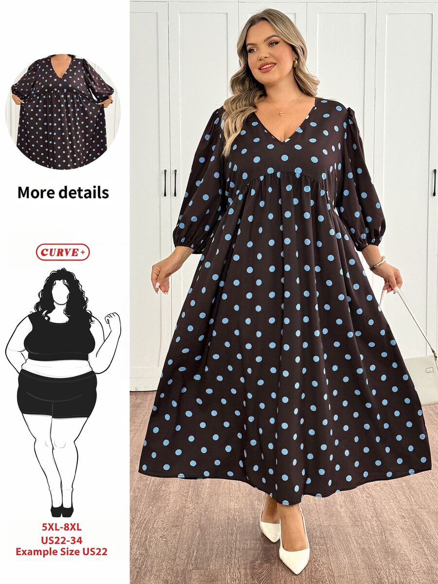 SHEIN CURVE+ 加大洋裝 - 彩色 - 查看 1