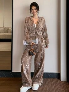 DAZY Women Two-Piece Outfits - Apricot - View 5