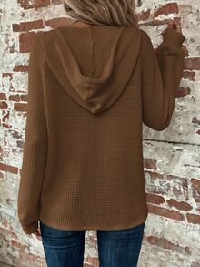 Reflora Plus Size Women Solid Color Casual Daily Sweatshirt - Brown - View 2