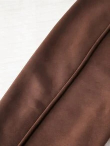 SHEIN 女童大童春秋冬季休閒運動 2 件套 紐約字母印花立領衛衣短褲套裝 校園校服 米色白色 - 彩色 - 查看 5