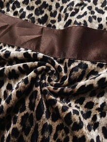 Editum Women's Leopard Print Sexy Long Sleeve Dress - Brown - View 8