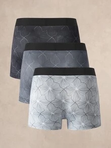 EverLounge Men's Floral Print Boxer Briefs (3pcs Set) - Multicolor - View 2